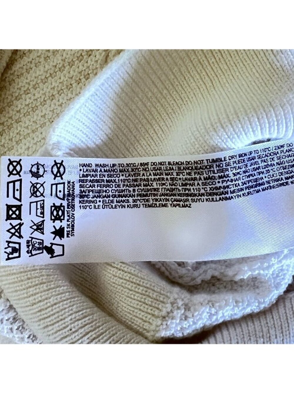 Mango MNG Men L Cotton Blend Ribbed Knit T-Shirt Short Sleeve Euro Summer Resort - Picture 8 of 14
